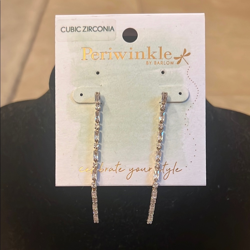 Periwinkle by Barlow Silver Cubic Zirconia Earrings